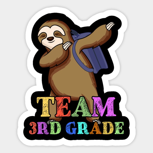 Sloth Team Sixth 3rd Grade Back To School Teacher Student Sticker by kateeleone97023